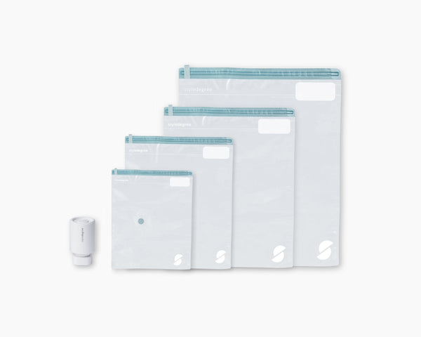 ClearVacuum™ Storage Bag - Set of 12 Bags with Electric Pump